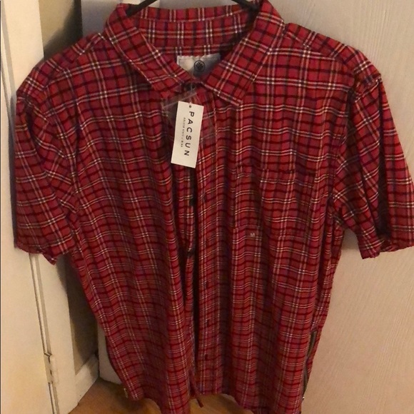 Brand new short sleeve plaid shirt - Picture 1 of 4
